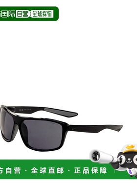 自营Nike Men's 63 mm Black Sunglasses - black 美国奥莱直发