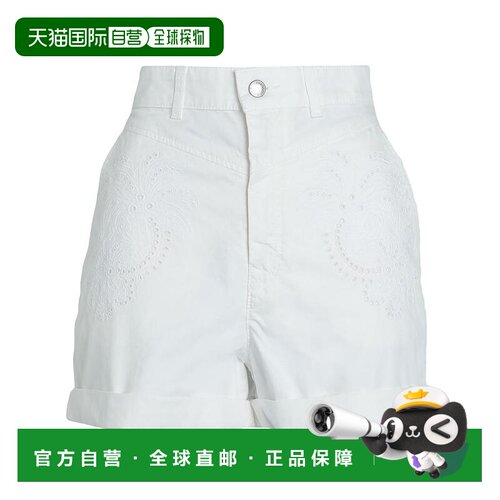 1h可退 【美国直邮】Hugo Boss 女士高腰刺绣短裤 休闲裤 3033802