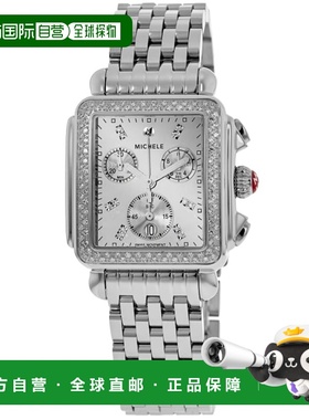 自营Michele Deco High Shine Chronograph Silver Dial Stainles