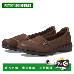 单鞋 clarks女士时装 浅口平底圆头真皮休闲时 美国直邮 1h可退