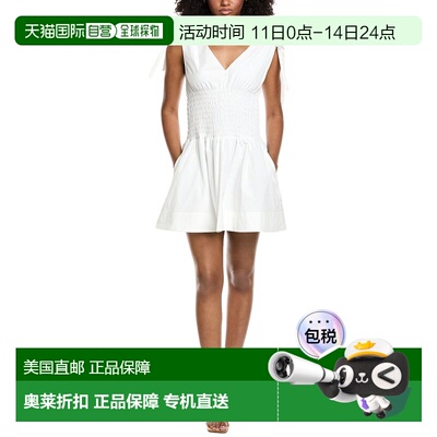 自营Amanda Uprichard Prescott Mini Dress - white 美国奥莱直