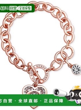 1h可退 【美国直邮】GUESS|Rose Gold-Tone 手链新款水晶