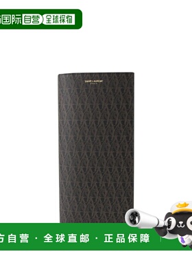 自营Saint Laurent Men's Supreme Canvas Leather Wallet With S