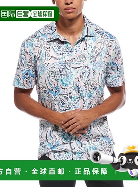 自营Robert Graham Dresden经典修身针织衬衫-蓝色 美国奥莱直发