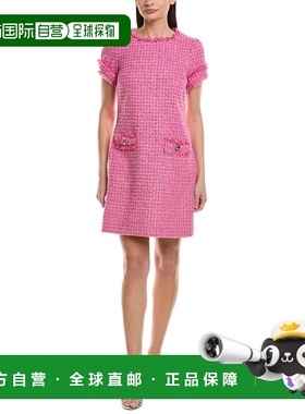 自营Sail to Sable Halsbrook Tweed Shift Dress - pink 美国奥