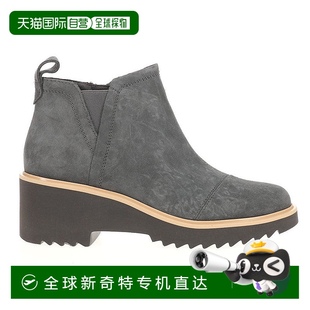 美國直郵 時(shí)裝 麂皮中坡跟圓頭靴 女鞋 Maude 靴 10020234 TOMS