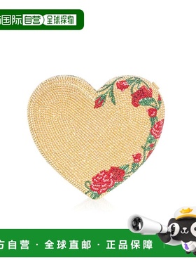 自营 judith leiber couture心-香槟日出金 美国奥莱直发手拿包