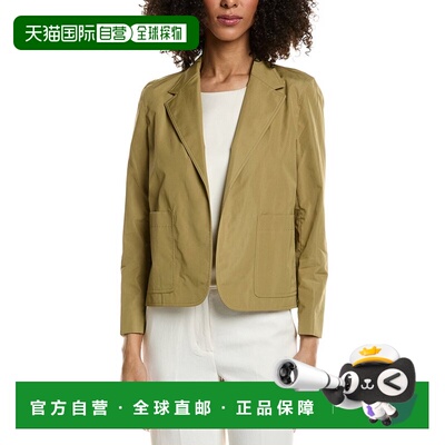 自营Lafayette 148 New York Cropped Boyfriend Blazer - loden