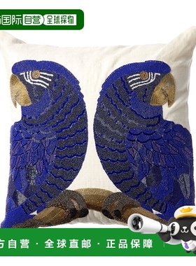 自营Jonathan Adler Animalia Beaded Pillow Kit - Macaw - blue