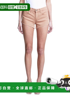 自营L'AGENCE Audrey Cutoff Shorts - Dark Camel - dark camel