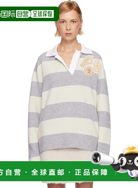 1h可退 香港直邮潮奢 Moncler 盟可睐 女士 灰色 & 灰白色长袖 Po