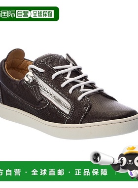 自营 Giuseppe Zanotti Brek 皮革运动鞋 - 棕色 美国奥莱直发