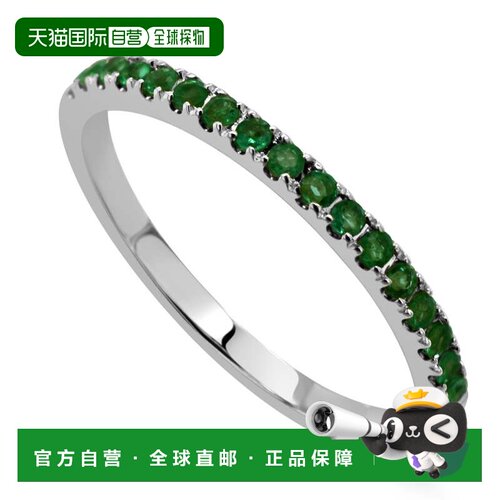 自营sabrina14K White Gold Emerald Band - white gold 美国奥莱
