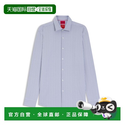 自营hugo bossPrinted slim-fit shirt in performance-stretch j