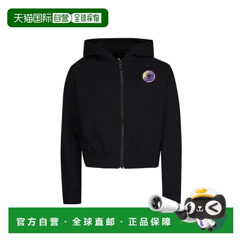 自营Converse Drop Shoulder Hoodie Girls  Black Full Zip Kang