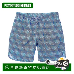 美国奥莱 蓝色 直发 TailorByrd六角形游泳短裤 自营