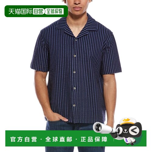 自营Truth Jacquard Knit Seersucker Camp Shirt - blue 美国奥