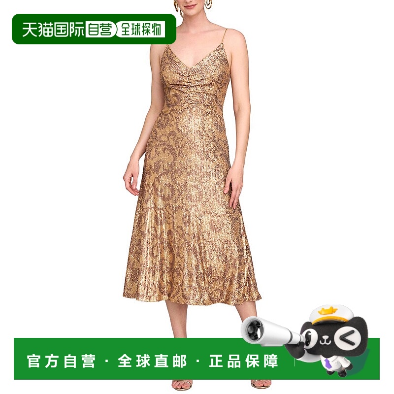 自营 Halston Essence 连衣裙 - 黄色 美国奥莱直发