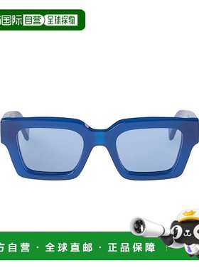 自营 off-white米白色维吉尔方形太阳镜-蓝色-浅蓝色 美国奥莱直