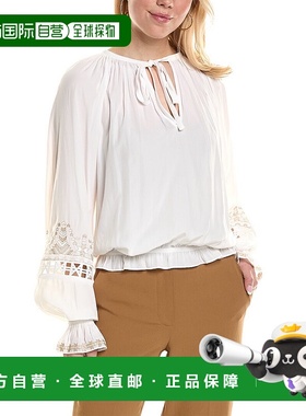 自营 Ramy Brook Alizee 上衣 - 白色 长袖女装美国直发奥莱性感