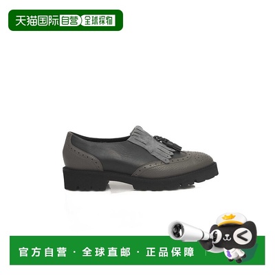 自营Cerruti 1881牛皮女式乐福鞋-灰色 美国奥莱直发厚底鞋一脚蹬