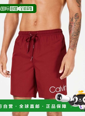 自营Men's Calvin Klein Swim Trunk Cabernet in 7