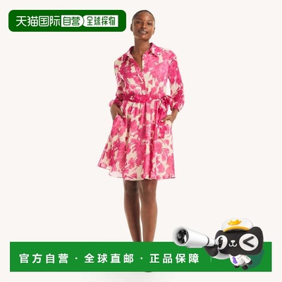 自营Nautica Womens Printed Shirt Dress - cabana pink 美国奥