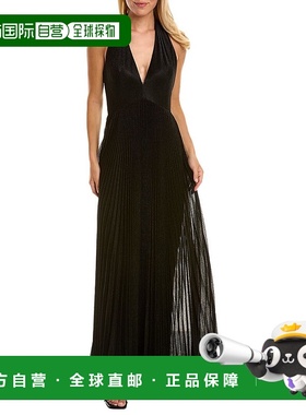 自营Halston蒂芙尼礼服-黑色 美国奥莱直发连衣裙