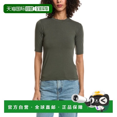 自营Splendid Quarter Sleeve T-Shirt - green 美国奥莱直发