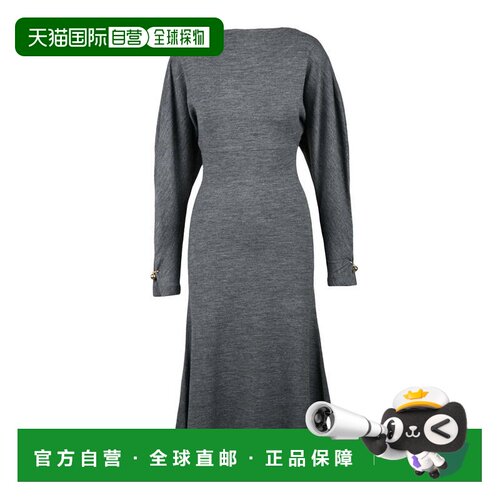 自营philosophy di lorenzo serafiniLong Wool Dress Grey - Gre