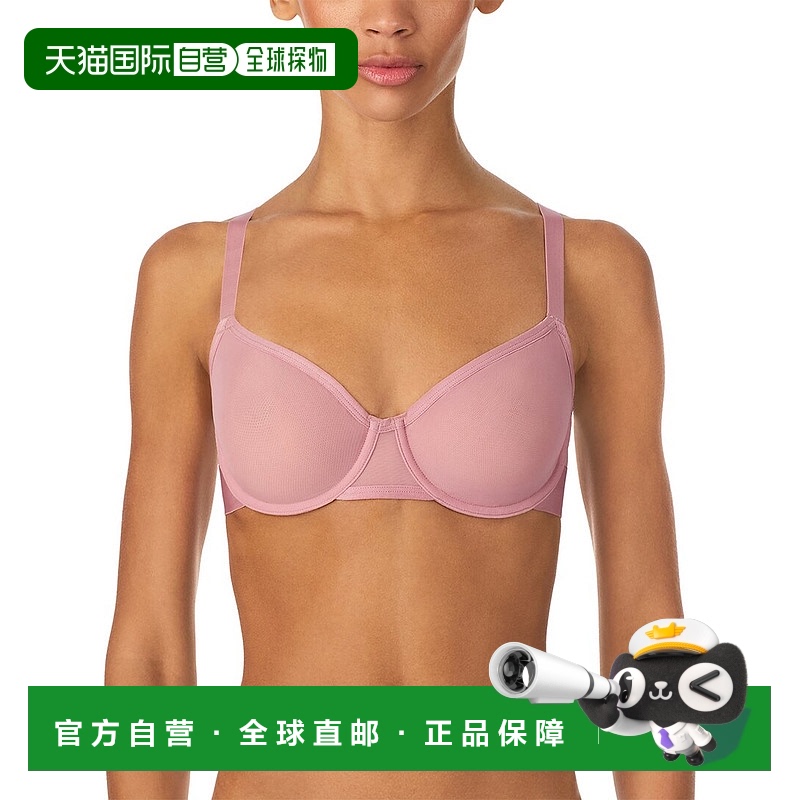 自营 DKNY透明无衬里黛米-粉红色 美国奥莱直发蕾丝内衣