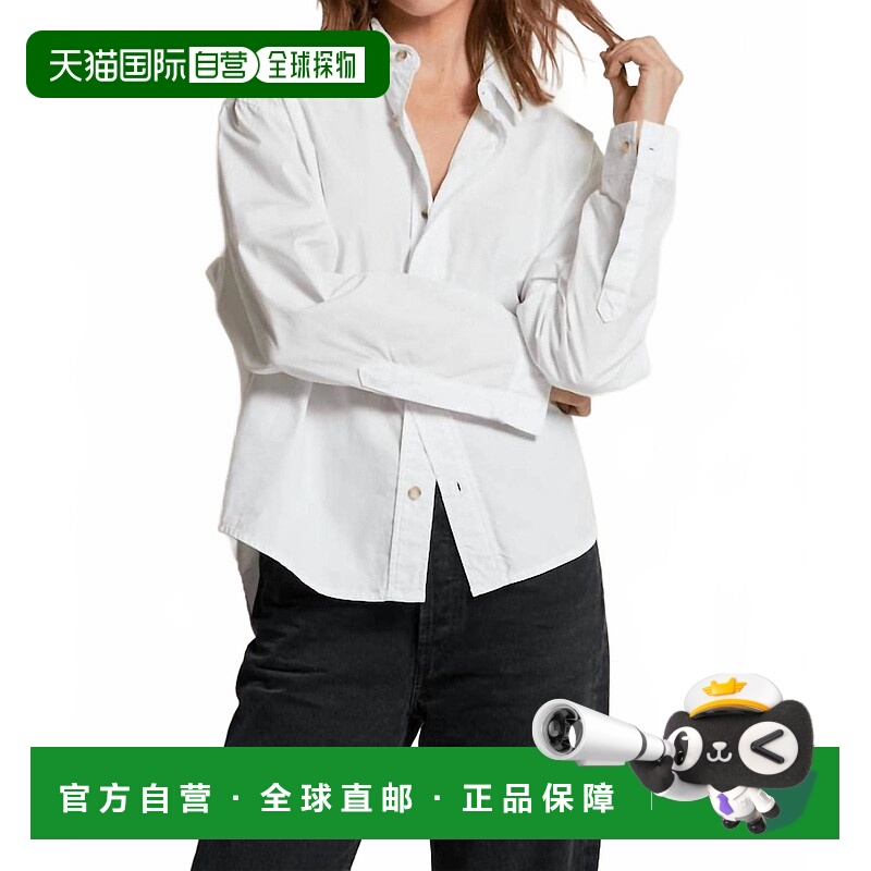 自营perfectwhitetee白色女式James Button Down上衣 美国奥莱直