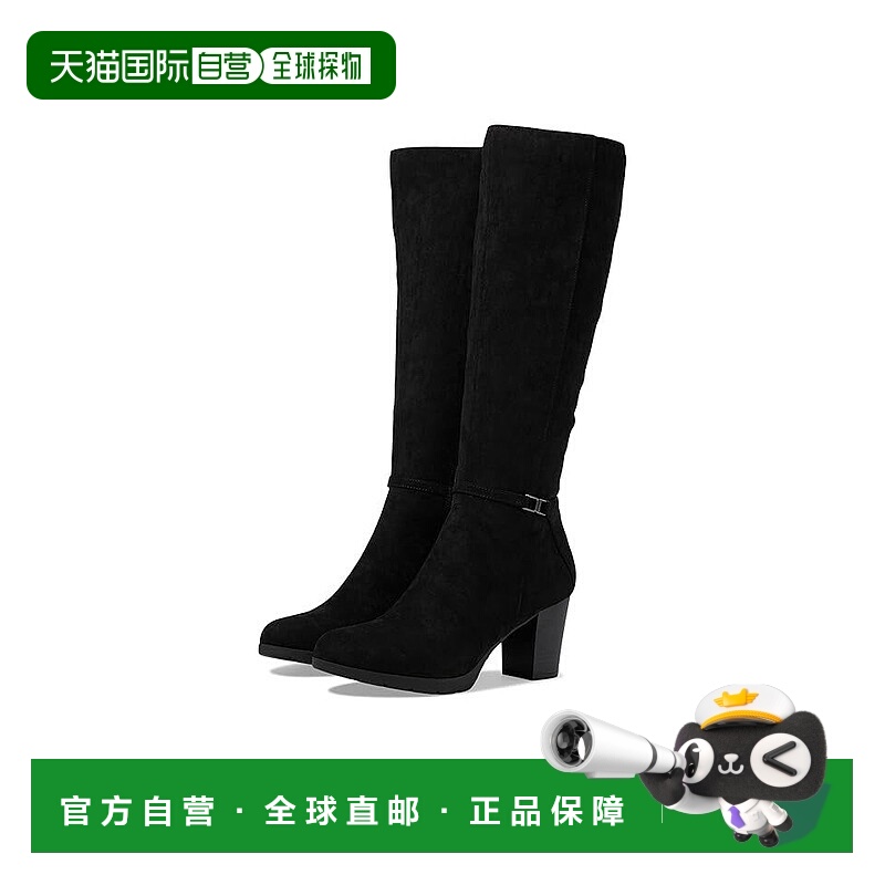 自营Anne Klein Rya Boots Women's Black Almond Toe Side Zip B