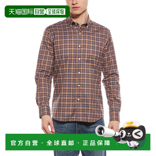 自营Scott Barber Prep Twill Check Shirt - navy 美国奥莱直发