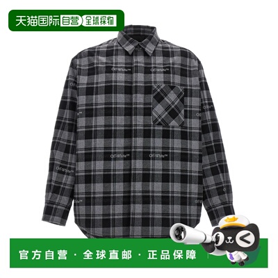 自营off-whiteOff- Check Flannel Padded Jacket - gray 美国奥