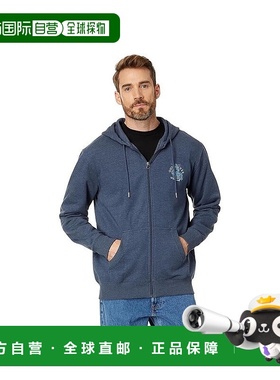 自营 Quiksilver Waterman Anchors Away男式蓝色经典全拉链FTS99