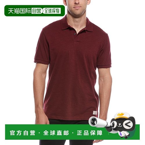 自营Scotch & Soda Panel Washed Slub Polo Shirt - red 美国奥