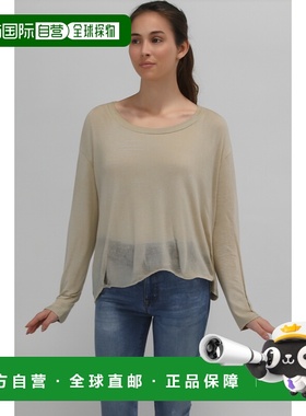 自营incashmereSilk/Cashmere Blend Drop Needle Stitch Pullove