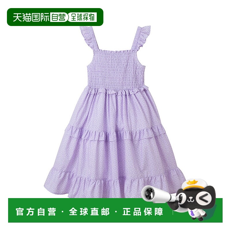 自营Andy & Evan Ditsy Floral Ruffle Tiered Dress - purple 美