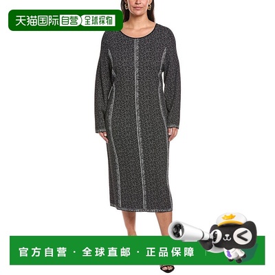 自营Marina Rinaldi Plus Tantalo针织连衣裙-黑色 美国奥莱直发