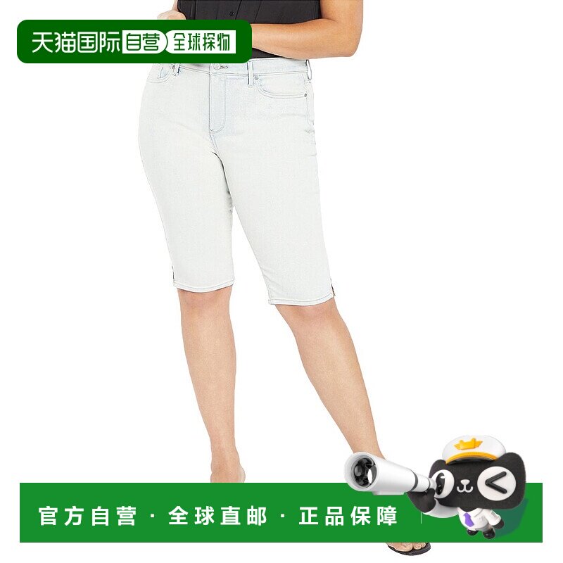 自营 NYDJPlus膝盖卡普里铆钉Ss开衩牛仔裤女春秋款灰色 美国奥莱图片