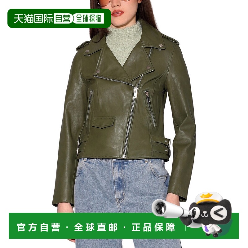 自营Walter Baker Liz Leather Jacket - green 美国奥莱直发