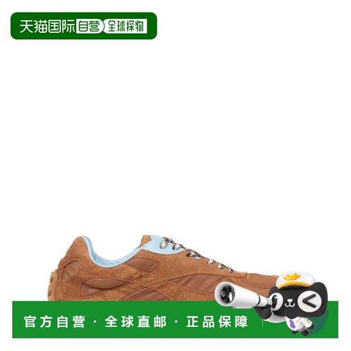 自营bottega venetaOrbit Flash软皮运动鞋-棕色 美国奥莱直发