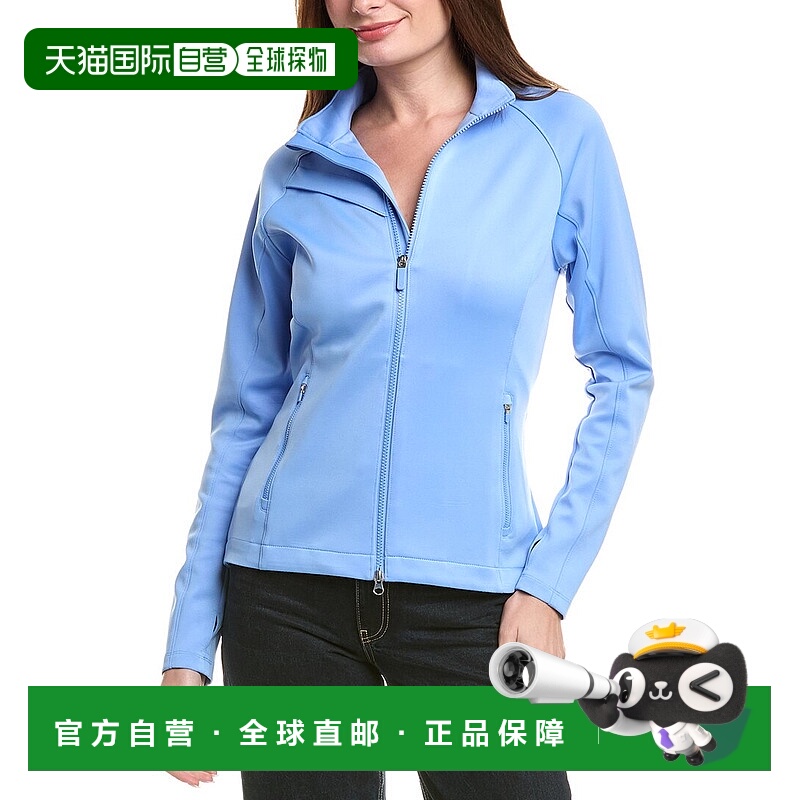 自营IBKUL Solid Zip Jacket - blue 美国奥莱直发