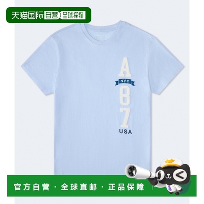 自营Aeropostale A87 Nyc Applique Graphic Tee - light blue 44