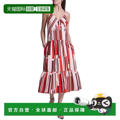 自营BCBG Shift Dress - Red 美国奥莱直发吊带连衣裙