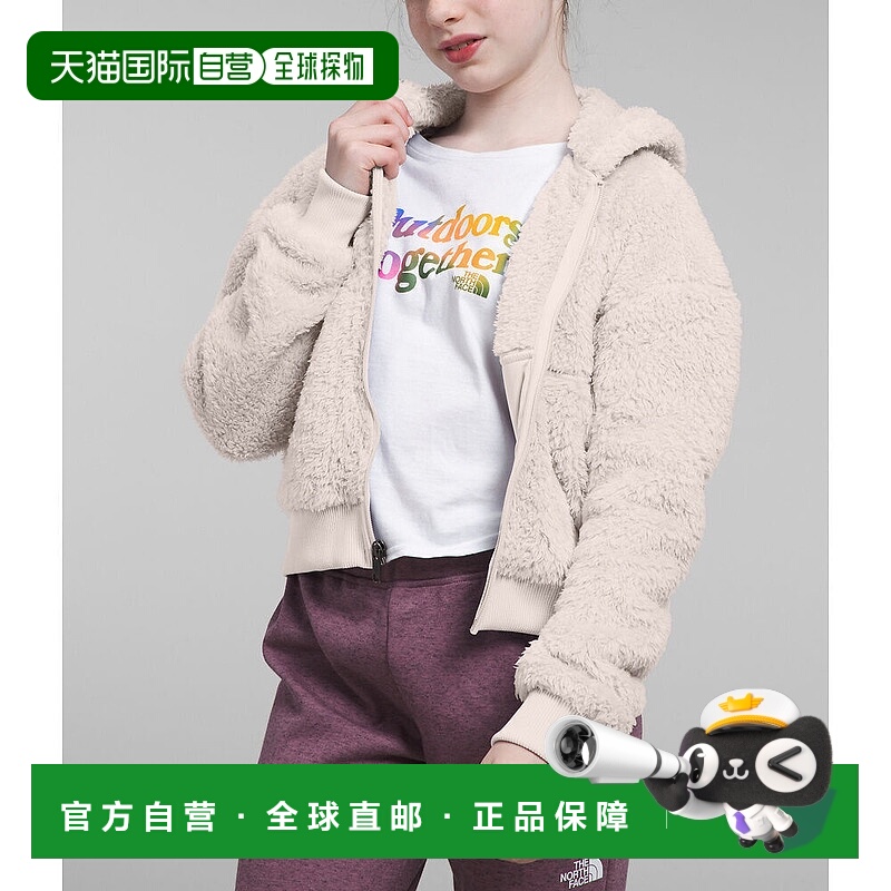 自营 The North Face Suave Oso NF0A84N4N3N女孩夹克白色连帽全C