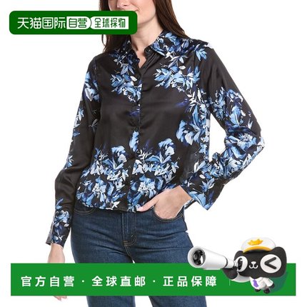 自营1.STATE Button-Down Blouse - blue 美国奥莱直发