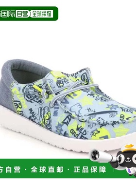 自营Hey Dude Wally Funk Graffiti Mix 42627-425 Toddler Blue