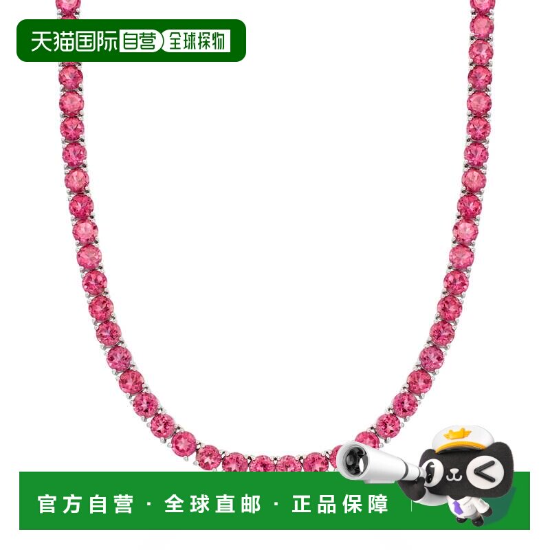 自营Ross-Simons 925 纯银粉色托帕石网球项链 - 20 英寸 美国奥